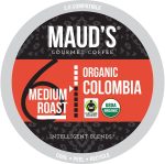 Maud's Organic Colombian Coffee (Organic Medium Roast Coffee), 24ct. Solar Energy Produced Recyclable Single Serve Fair Trade Single Origin Organic Coffee Pods - 100% Arabica Coffee, KCup Compatible